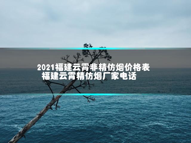 2021福建云霄非精仿烟价格表 福建云霄精仿烟厂家电话