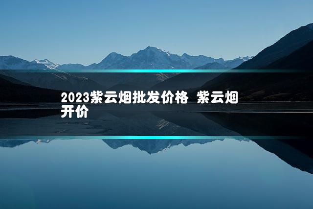 2023紫云烟批发价格 紫云烟开价