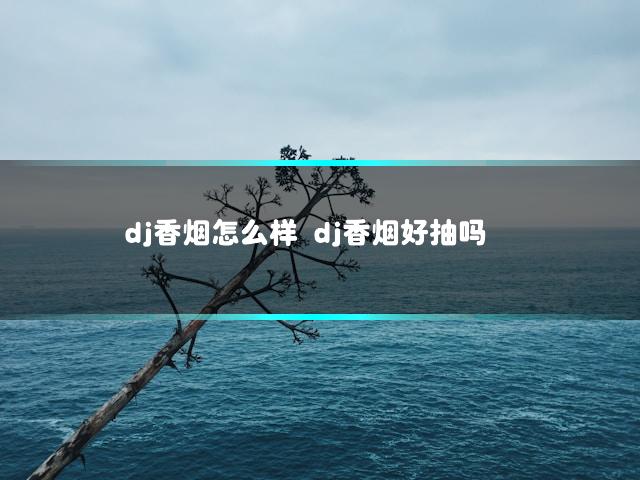 dj香烟怎么样 dj香烟好抽吗