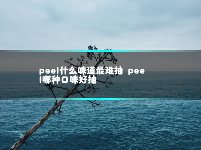 peel什么味道最难抽 peel哪种口味好抽