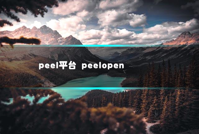 peel平台 peelopen